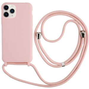 Liquid Silicone Κορδόνι Case Pink Sand iPhone 11 Pro Max
